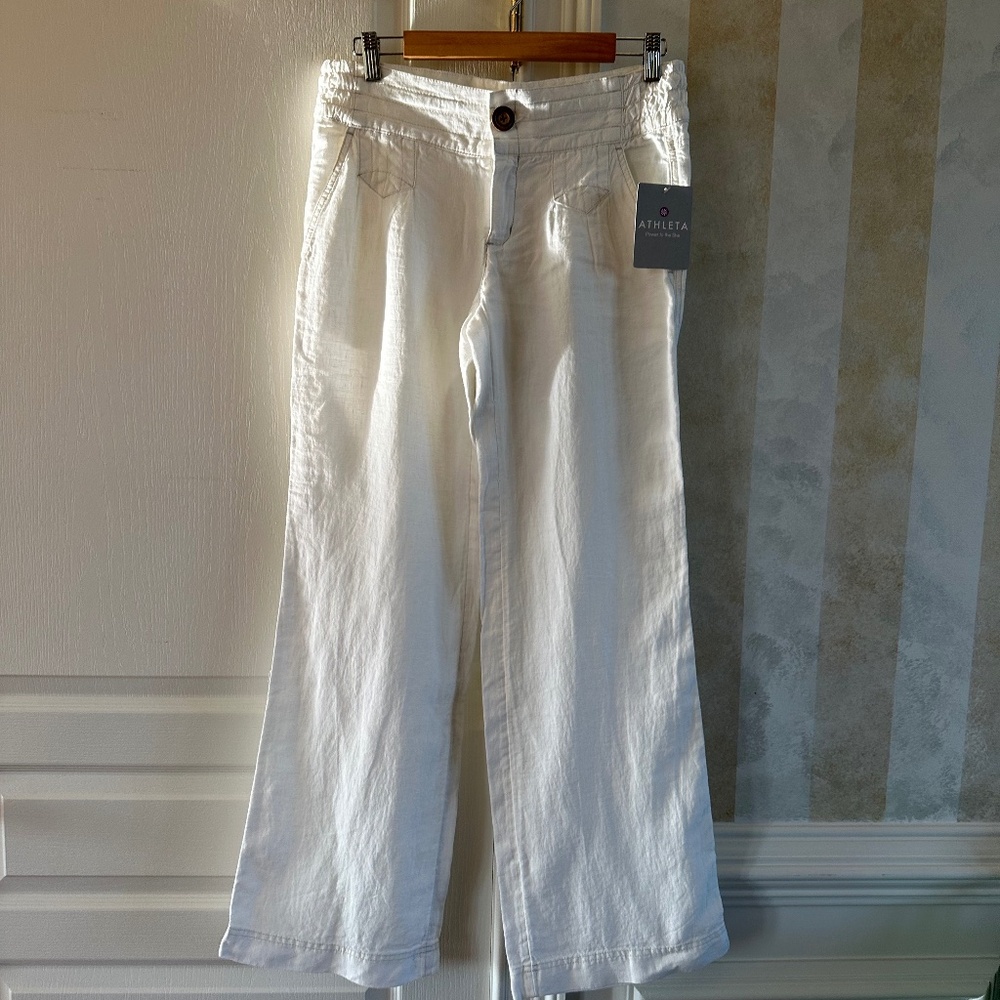 NWT Athleta Linen pants, size 6
